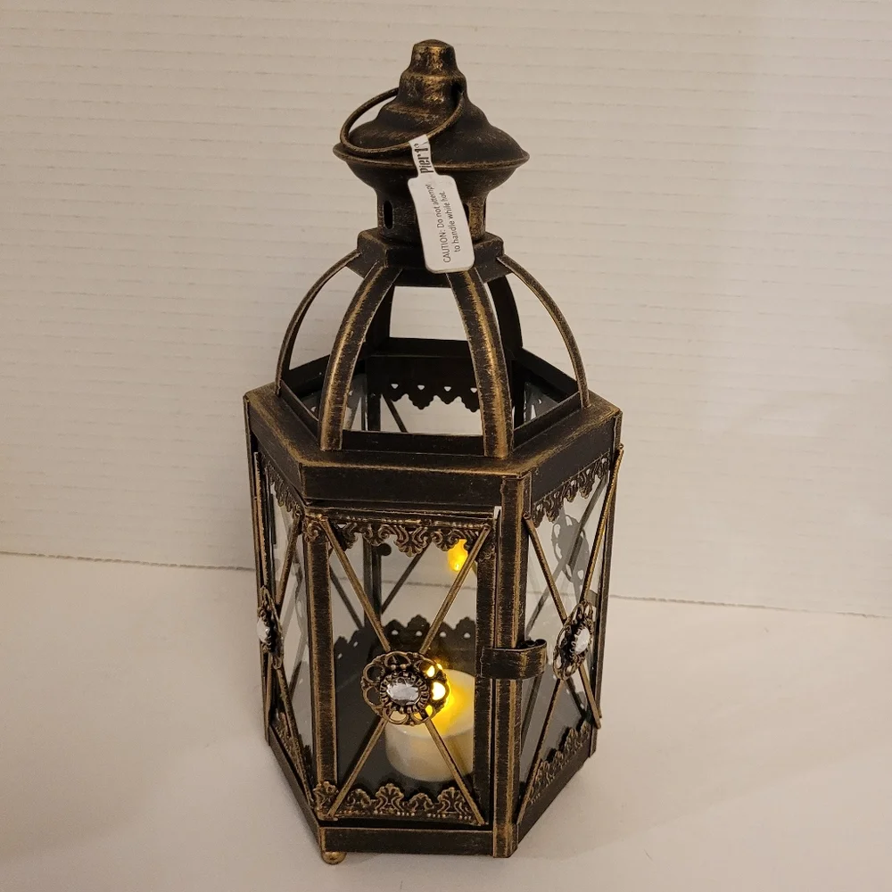 Pier 1 Victorian Style Candle Lantern Candleholder NWT